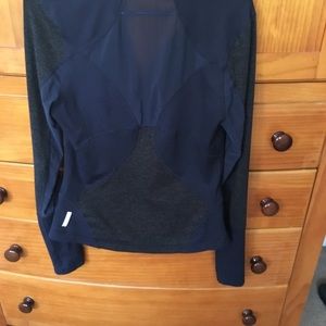 Zella navy blue and dark grey workout jacket